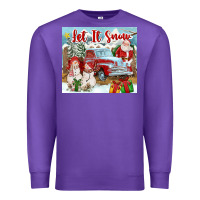 Purple Let It Snow Tumbler Premium Sweatshirt - FaDigitalArtStudio