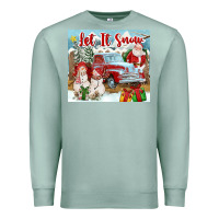 Seafoam Let It Snow Tumbler Premium Sweatshirt - FaDigitalArtStudio