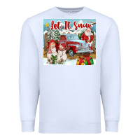 White Let It Snow Tumbler Premium Sweatshirt - FaDigitalArtStudio