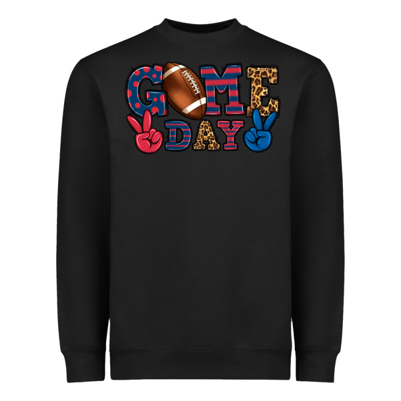 Game Day Red And Blue Heavyweight Sweatshirt by HowdyJamesFarm | Teevron