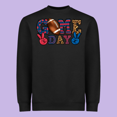 Game Day Red And Blue Heavyweight Sweatshirt Designed By Howdyjamesfarm