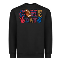 Black Game day red and blue Heavyweight Sweatshirt - HowdyJamesFarm