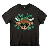 Asphalt st patrick's day cow Heavy Core Tee - MaliasSmallBusiness