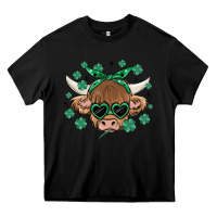 Black st patrick's day cow Heavy Core Tee - MaliasSmallBusiness