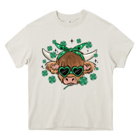 Cream st patrick's day cow Heavy Core Tee - MaliasSmallBusiness