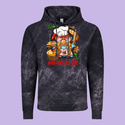 Baker Life Gnome Vintage Hoodie Designed By Barkaloodesign