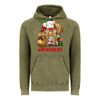 Vintage Olive baker life gnome Vintage Hoodie - BarkalooDesign