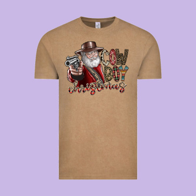 Cowboy Christmas Vintage Tee Designed By Sublimationcraftshop