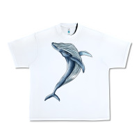 White humpback whale jumping Urban Heavy Tee - BarkalooDesign