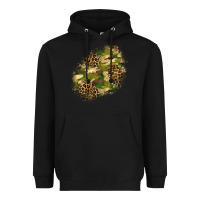 Black camouflage and leopard patch  5 Heavyweight Hoodie - BundleAndBundleShop