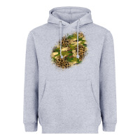 Heather Grey camouflage and leopard patch  5 Heavyweight Hoodie - BundleAndBundleShop