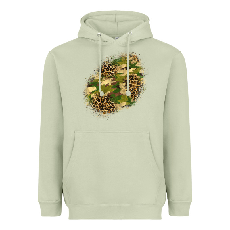 Camouflage And Leopard Patch  5 Heavyweight Hoodie by BundleAndBundleShop | Teevron