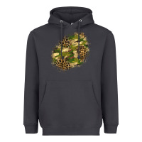 Smoke camouflage and leopard patch  5 Heavyweight Hoodie - BundleAndBundleShop