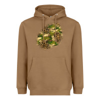 Toasted Coconut camouflage and leopard patch  5 Heavyweight Hoodie - BundleAndBundleShop