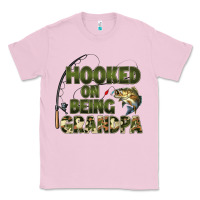 Bubblegum Pink fish lures hooked on being grandpa Classic Tee - Artiststas
