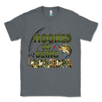 Charcoal Heather fish lures hooked on being grandpa Classic Tee - Artiststas