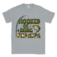 Heather Grey fish lures hooked on being grandpa Classic Tee - Artiststas