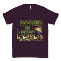Plum fish lures hooked on being grandpa Classic Tee - Artiststas