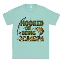 Seafoam fish lures hooked on being grandpa Classic Tee - Artiststas