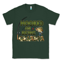 Fish Lures Hooked On Being Grandpa Classic Tee | Teevron