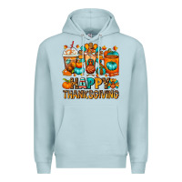 Blue Mist Happy Thanksgiving Coffee Cups Premium Hoodie - FaDigitalArtStudio