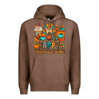 Chestnut Happy Thanksgiving Coffee Cups Premium Hoodie - FaDigitalArtStudio