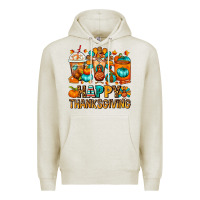 Oatmeal Heather Happy Thanksgiving Coffee Cups Premium Hoodie - FaDigitalArtStudio