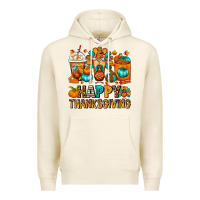 Tofu Happy Thanksgiving Coffee Cups Premium Hoodie - FaDigitalArtStudio