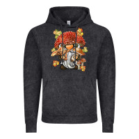 Vintage Black mushroom gnome Vintage Hoodie - BarkalooDesign
