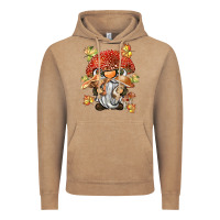 Vintage Coffee mushroom gnome Vintage Hoodie - BarkalooDesign
