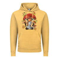 Vintage Mustard mushroom gnome Vintage Hoodie - BarkalooDesign