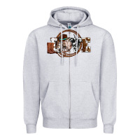 Heather Grey western love for cowboys olivia Zipper Hoodie - OliviaCreatesArt