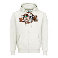 Oatmeal Heather western love for cowboys olivia Zipper Hoodie - OliviaCreatesArt