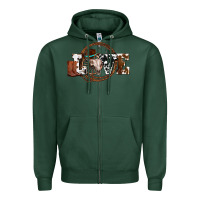 Sports Green western love for cowboys olivia Zipper Hoodie - OliviaCreatesArt