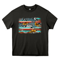 Asphalt serape cowhide sunflower background Heavy Core Tee - AdoDesignShop
