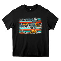 Black serape cowhide sunflower background Heavy Core Tee - AdoDesignShop