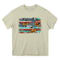 Mossy serape cowhide sunflower background Heavy Core Tee - AdoDesignShop