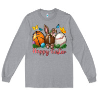 Happy Easter Sports With Butterfly Long Sleeve Tee | Teevron