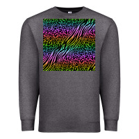 Charcoal Heather neon glitter safari seamless pattern Premium Sweatshirt - BundleAndBundleShop