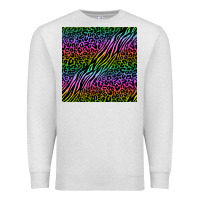 Oatmeal Heather neon glitter safari seamless pattern Premium Sweatshirt - BundleAndBundleShop