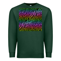 Sports Green neon glitter safari seamless pattern Premium Sweatshirt - BundleAndBundleShop