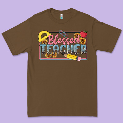 Blessed Teacher Premium Tee Designed By Maliassmallbusiness
