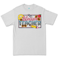 Dove Grey blessed teacher Premium Tee - MaliasSmallBusiness