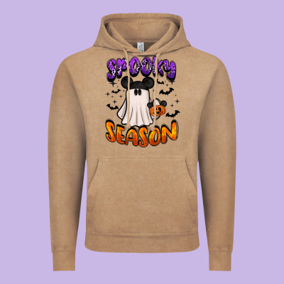 Spooky Season Vintage Hoodie Designed By Barkaloodesign