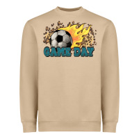 Mushroom Game day Soccer leopard flames fireball Heavyweight Sweatshirt - HowdyJamesFarm