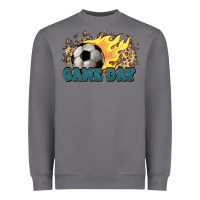 Storm Game day Soccer leopard flames fireball Heavyweight Sweatshirt - HowdyJamesFarm
