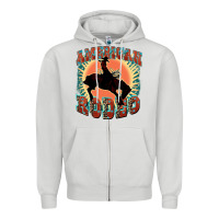 Dove Grey American rodeo Zipper Hoodie - FaDigitalArtStudio