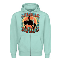 Seafoam American rodeo Zipper Hoodie - FaDigitalArtStudio