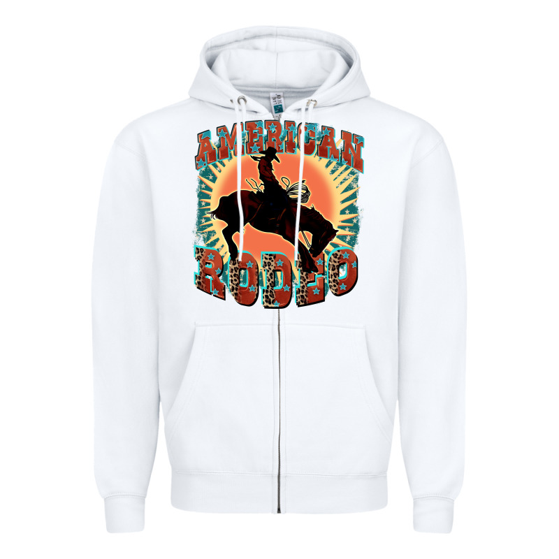 American Rodeo Zipper Hoodie by FaDigitalArtStudio | Teevron