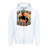 White American rodeo Zipper Hoodie - FaDigitalArtStudio